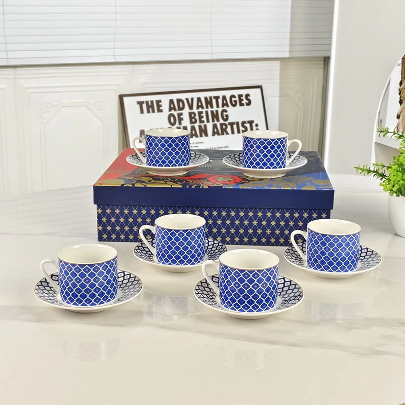 Espresso Cup Saucer - Nahöstliches und europäisches 12-teiliges Espresso-Tassen- und