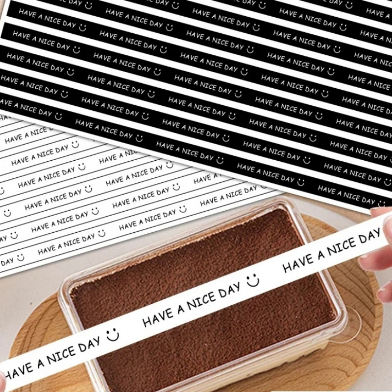 Coffee Tea Mugs - 100 Stück „HAVE A NICE DAY“-Aufkleber