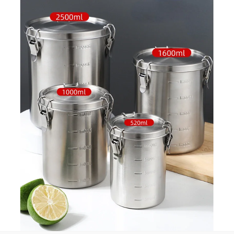 Coffee Tea Sugar Canisters - Luftdichte Kaffeekanister aus Edelstahl mit Deckel,