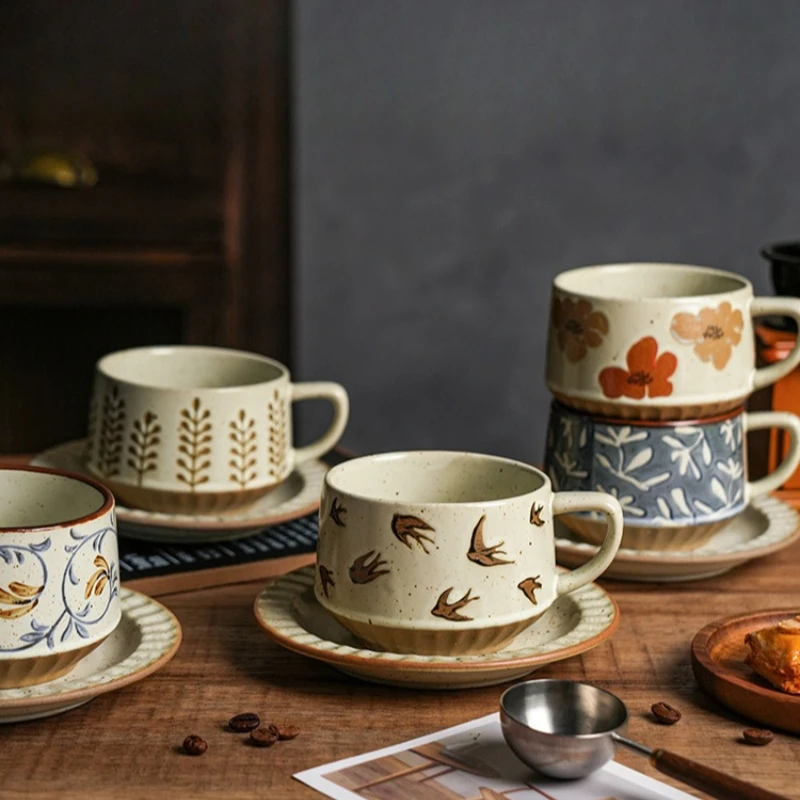 Espresso Cup Saucer - Hochwertiger Sinn für Retro-Kaffeetassen und Untertassen,