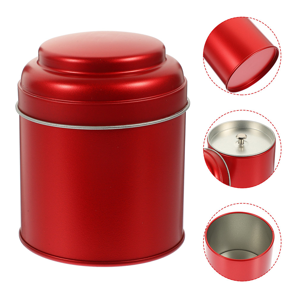 Coffee Tea Sugar Canisters - 2 Stück runde Teedosen aus Eisen,
