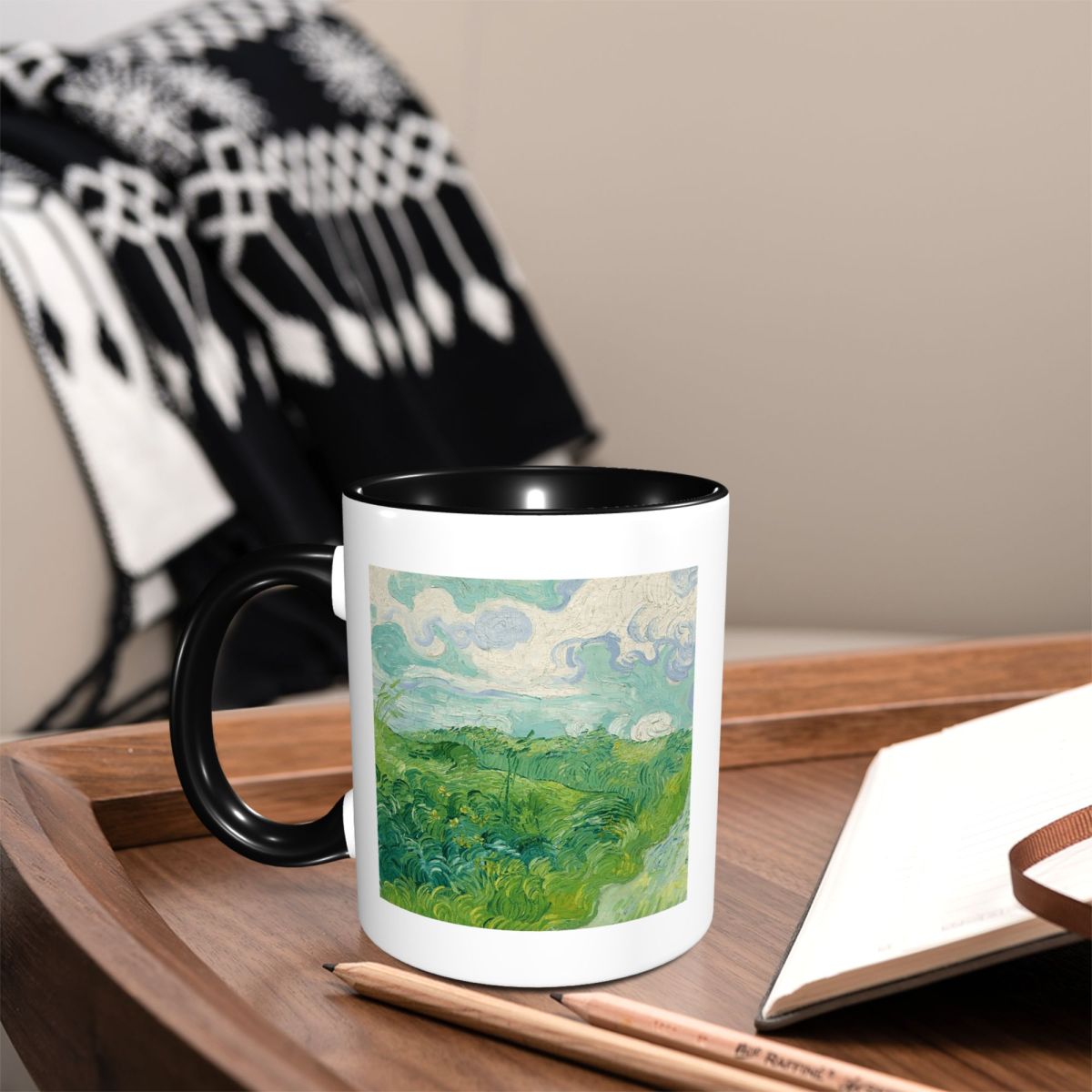 Coffee Tea Van - Grüne Weizenfelder, Auvers, Vincent Van Gogh