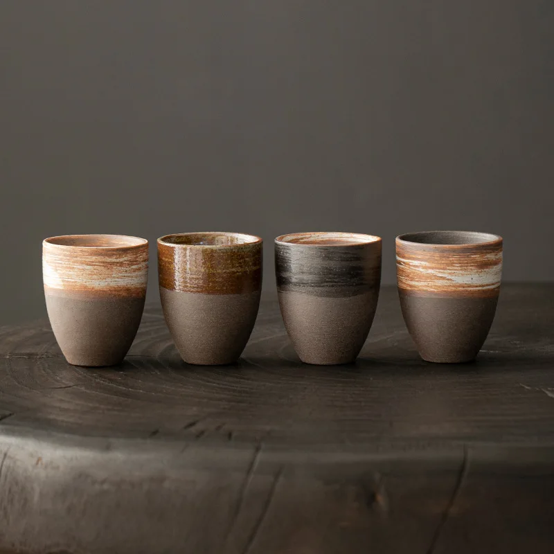 Espresso Cup Saucer - Keramik-Kaffeetassen, Keramiktasse im japanischen Stil, Latte-Becher,