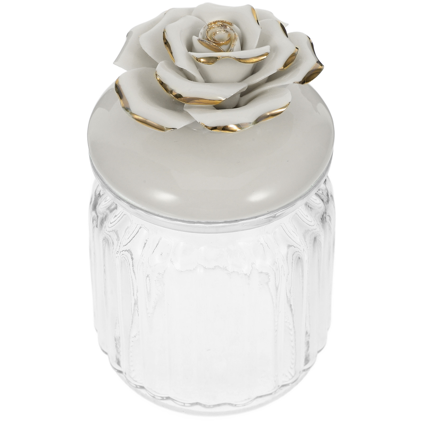 Coffee Tea Sugar Canisters - Glas-Teedose mit Keramikdeckel, transparente luftdichte Aufbewahrungsdose