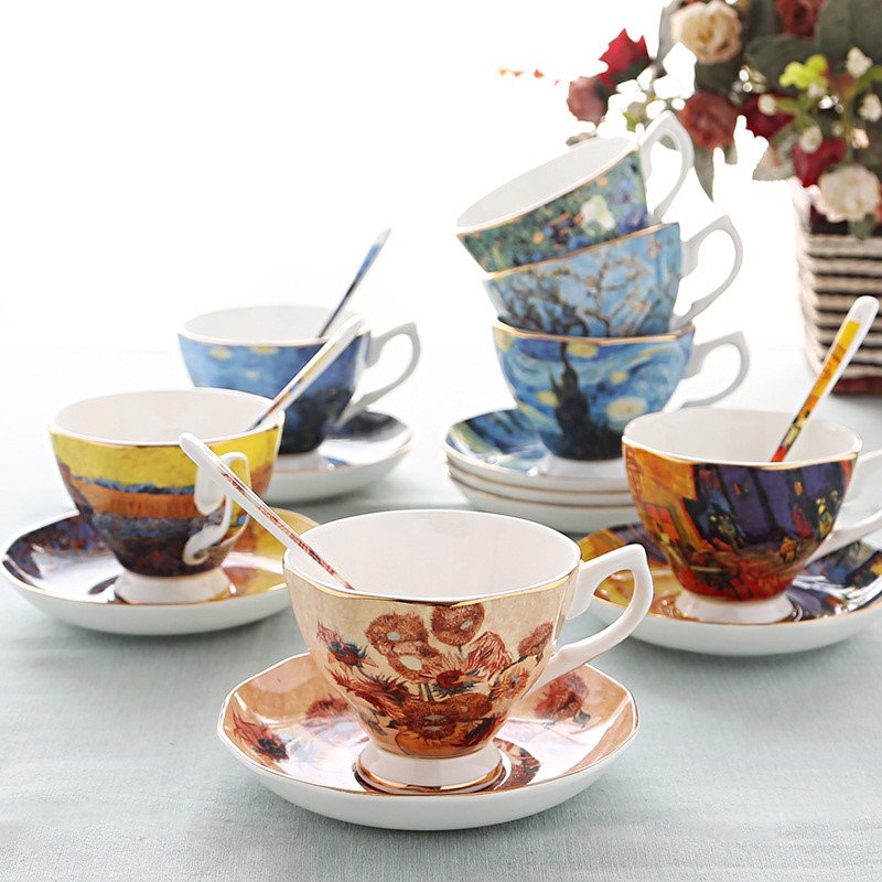 Coffee Tea Van - Van Gogh Kunstmalerei Kaffeetassen Set mit