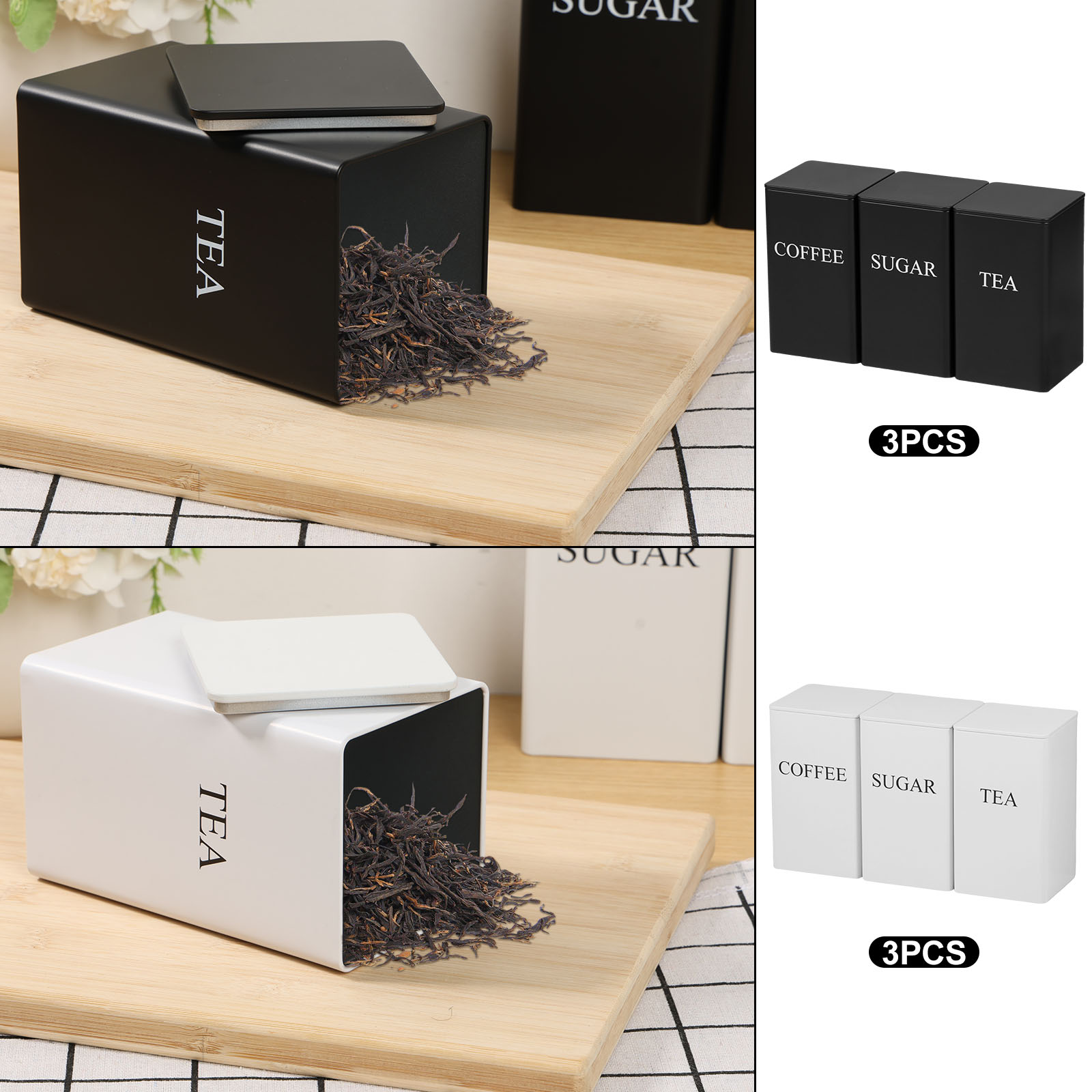 3Pcs Kaffee Bean Lagerung Kani – Coffee Tea Sugar Canisters Bewertung und Preis