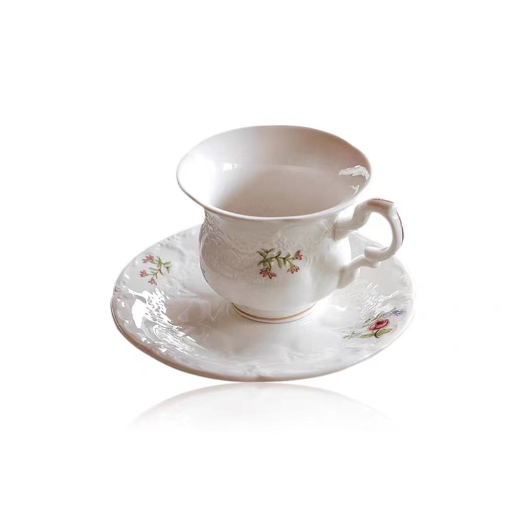 Retro-Blumen-Espressotasse und – Espresso Cup Saucer Bewertung und Preis
