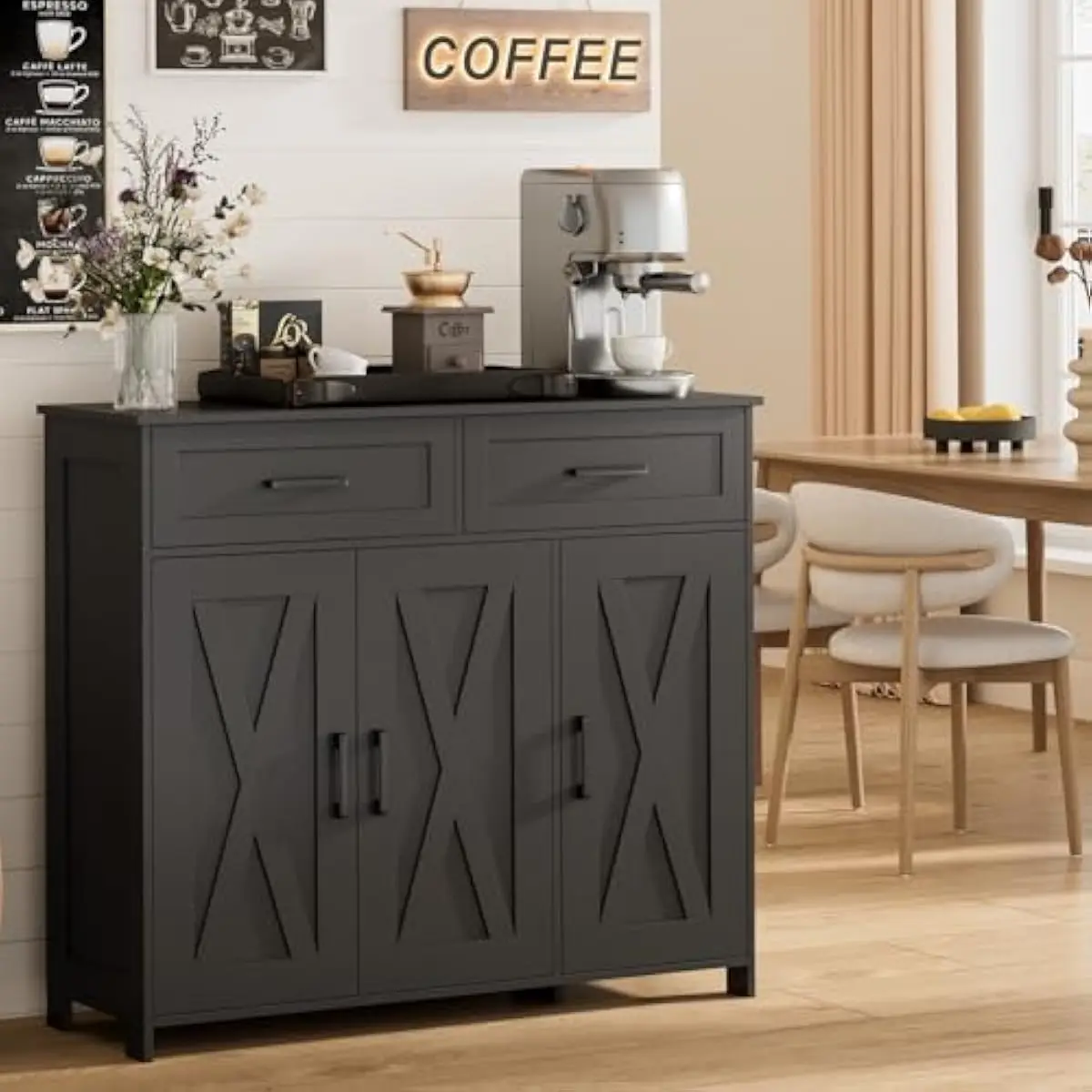 Kaffeebar-Aufbewahrungsschrank – Coffee&Tea House Menu Bewertung und Preis
