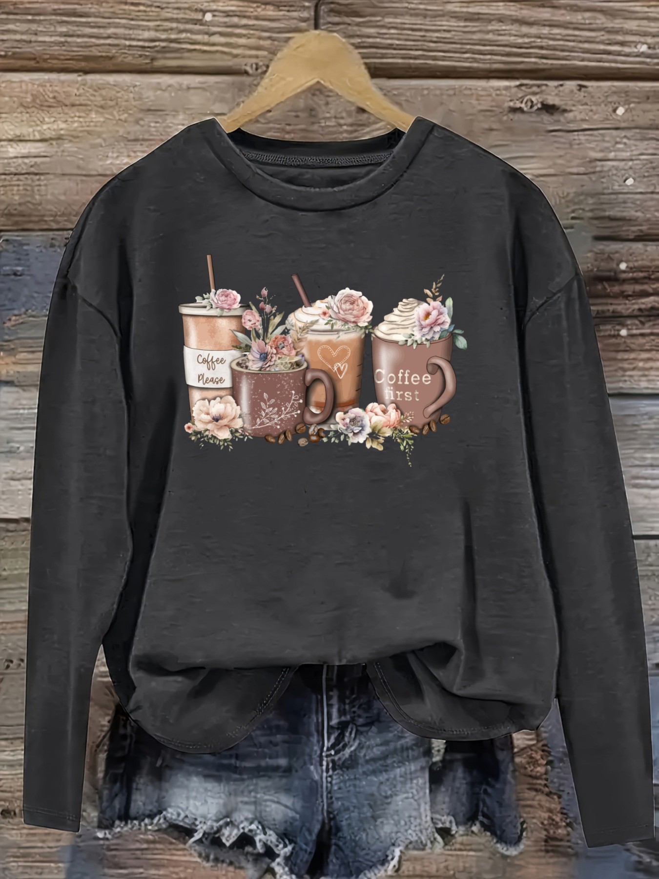 Damen-Freizeit-T-Shirt mit lan – Coffee&Tea House Menu Bewertung und Preis