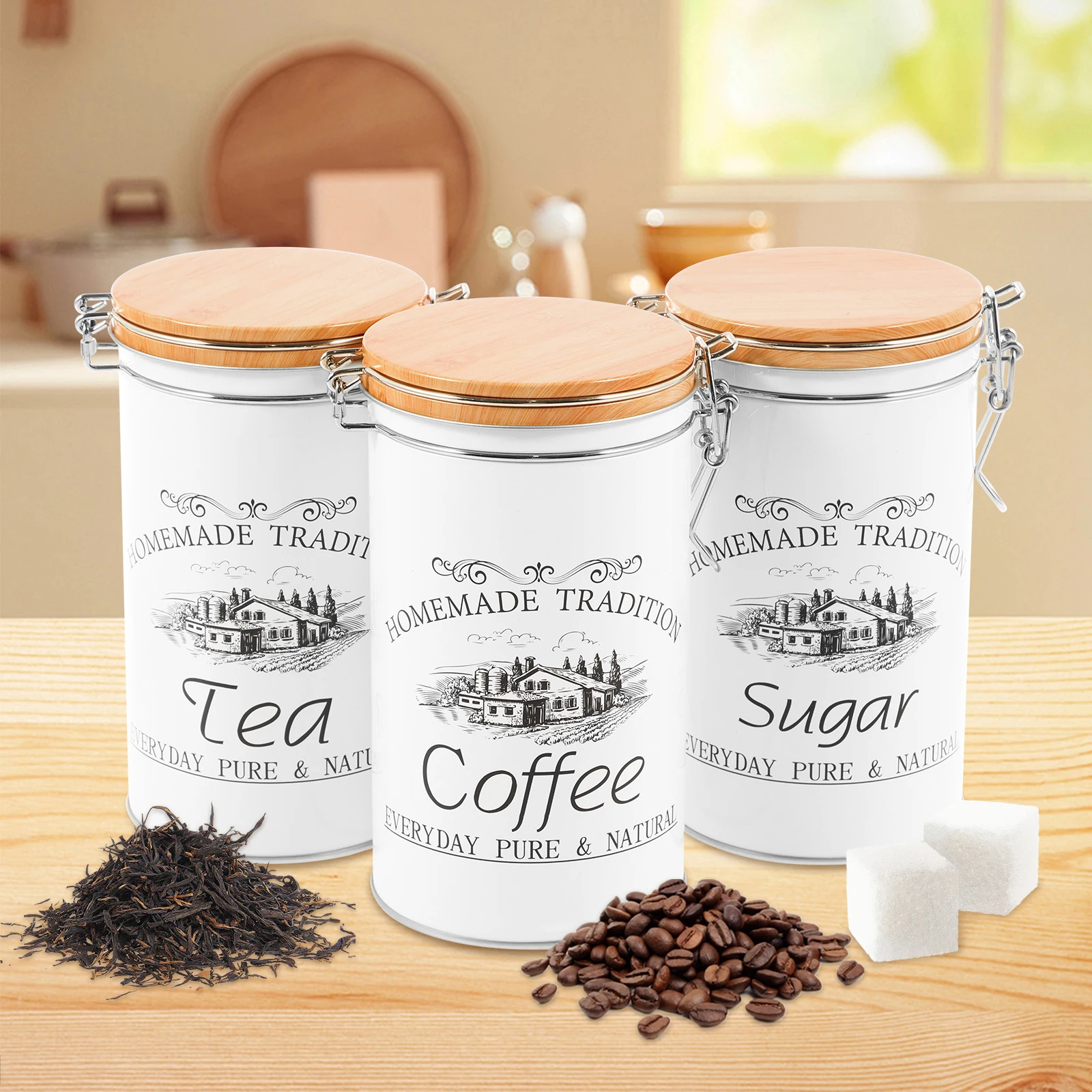 3 Teile/satz Tee Kaffee Zucker – Coffee Tea Sugar Canisters Bewertung und Preis