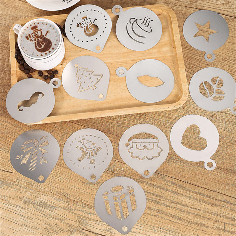 12 Stück Edelstahl Cafe Schaum – Coffee Stencil Art Bewertung und Preis