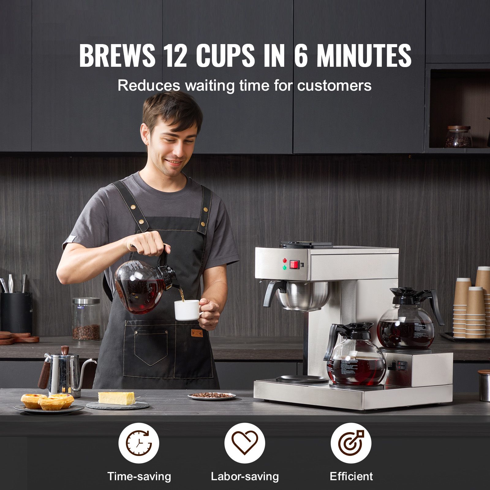 12-Tassen-Kaffeemaschine für d – Coffee&Tea House Menu Bewertung und Preis