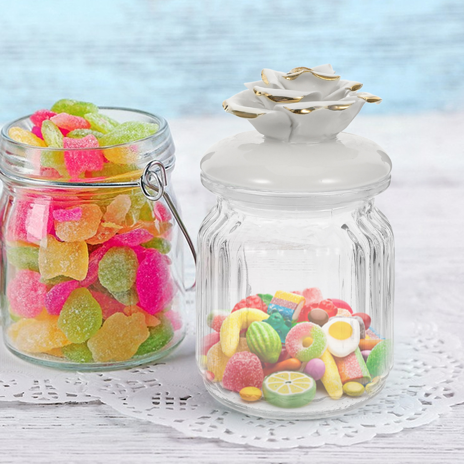 Glas-Teedose mit Keramikdeckel – Coffee Tea Sugar Canisters Bewertung und Preis