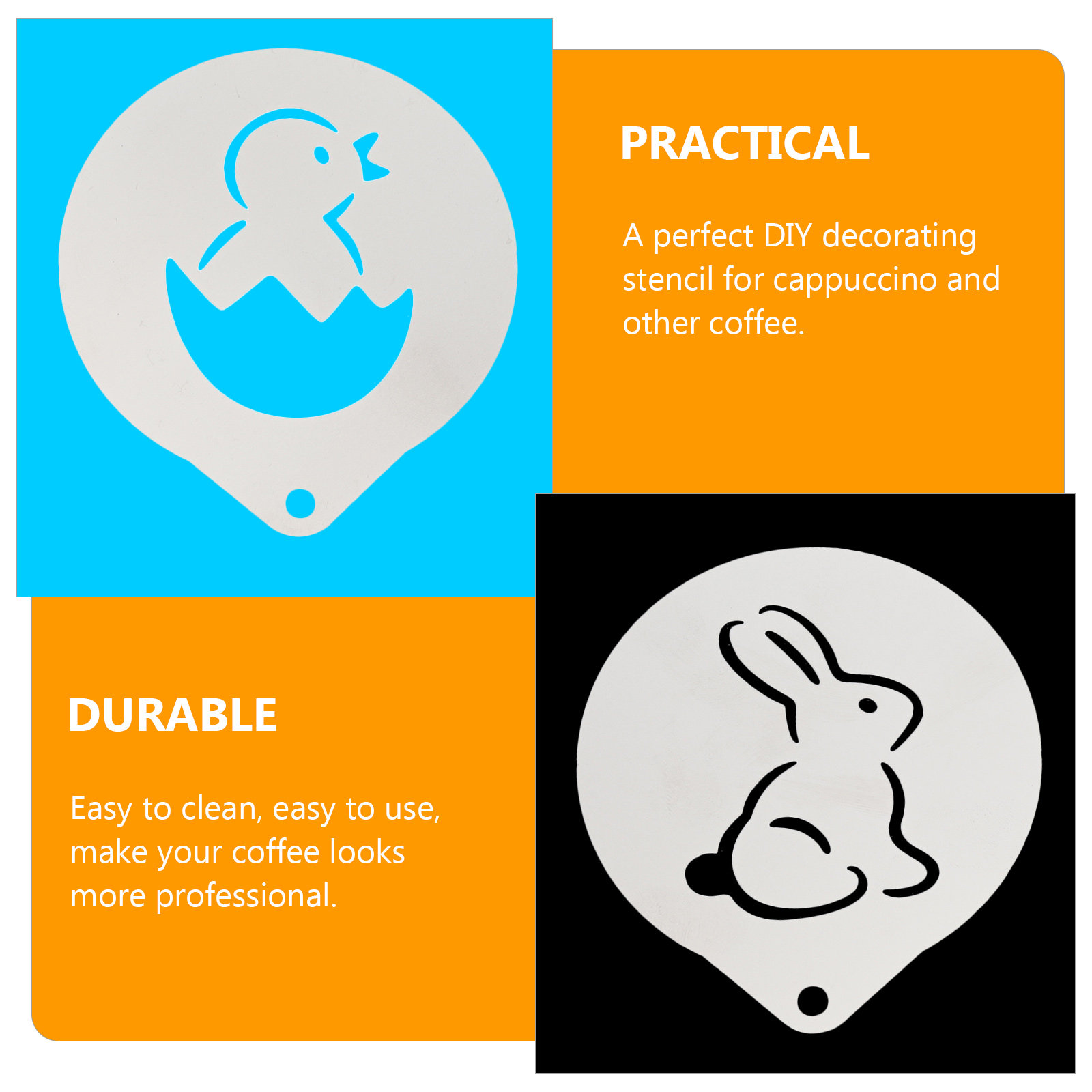 Kaffee-Latte-Schablonen, 3-tei – Coffee Stencil Art Bewertung und Preis