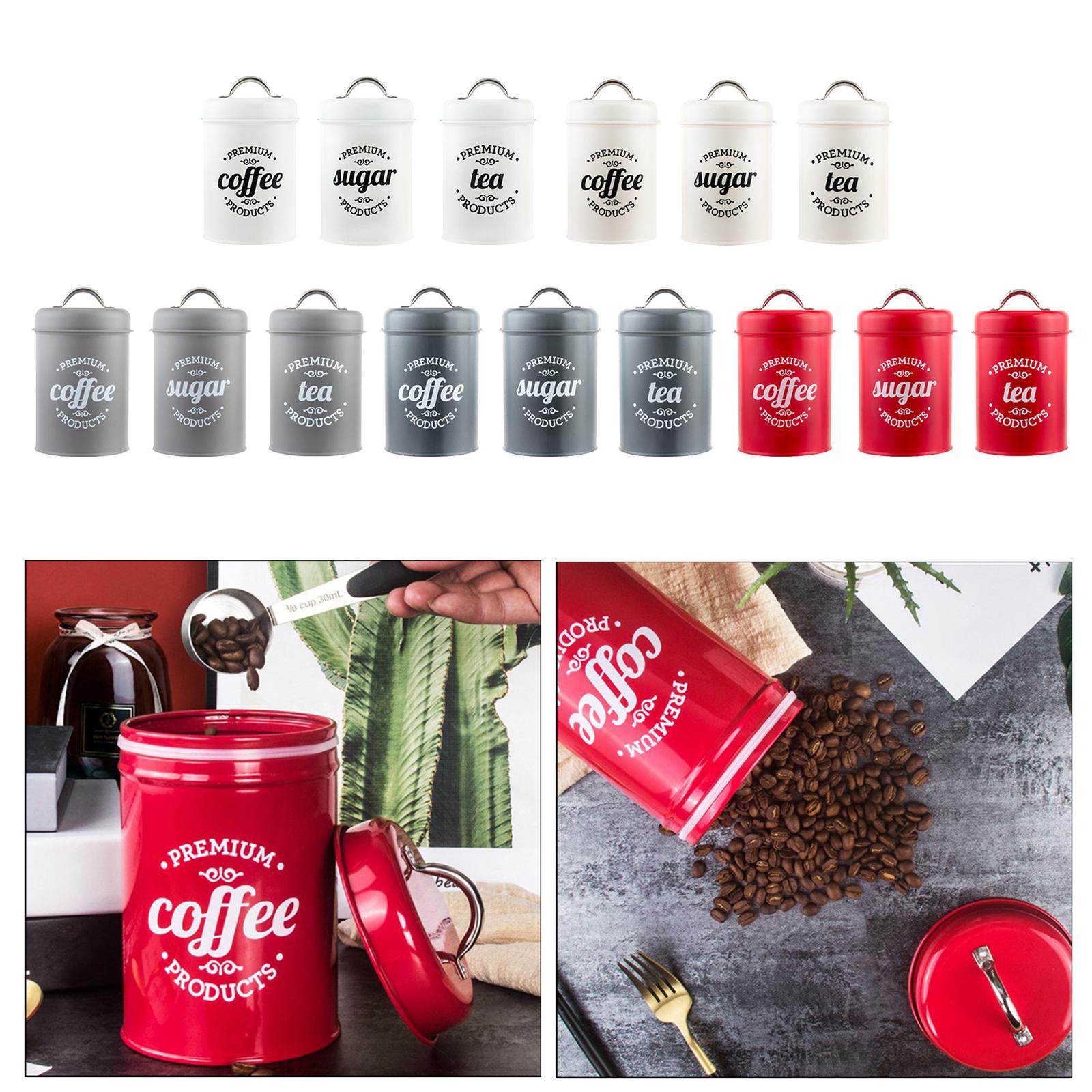 Metall-Küchenbehälter-Set Kaff – Coffee Tea Sugar Canisters Bewertung und Preis