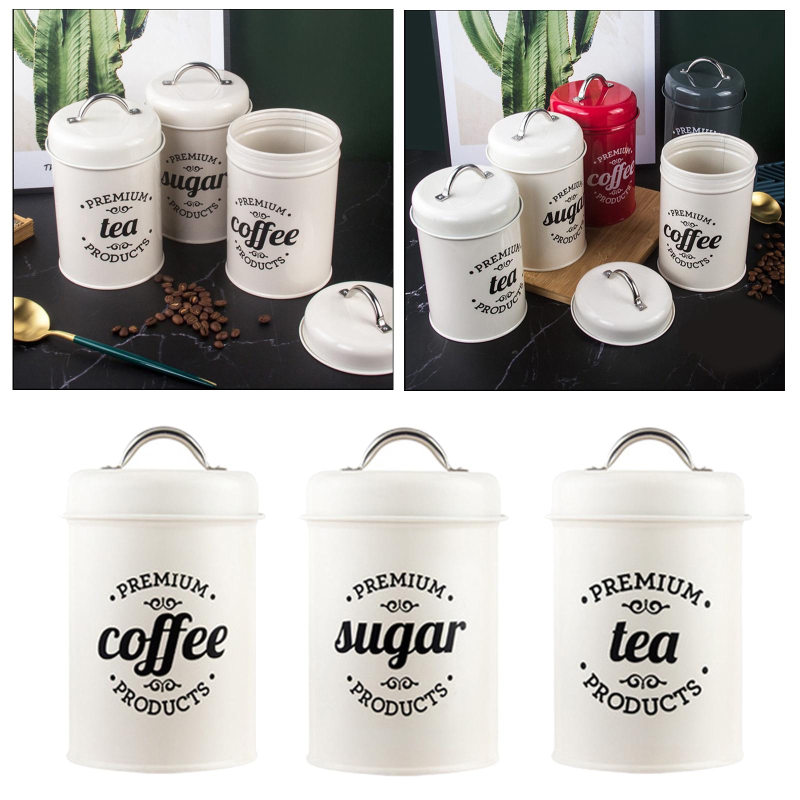 Metall-Küchenbehälter-Set Kaff – Coffee Tea Sugar Canisters Bewertung und Preis