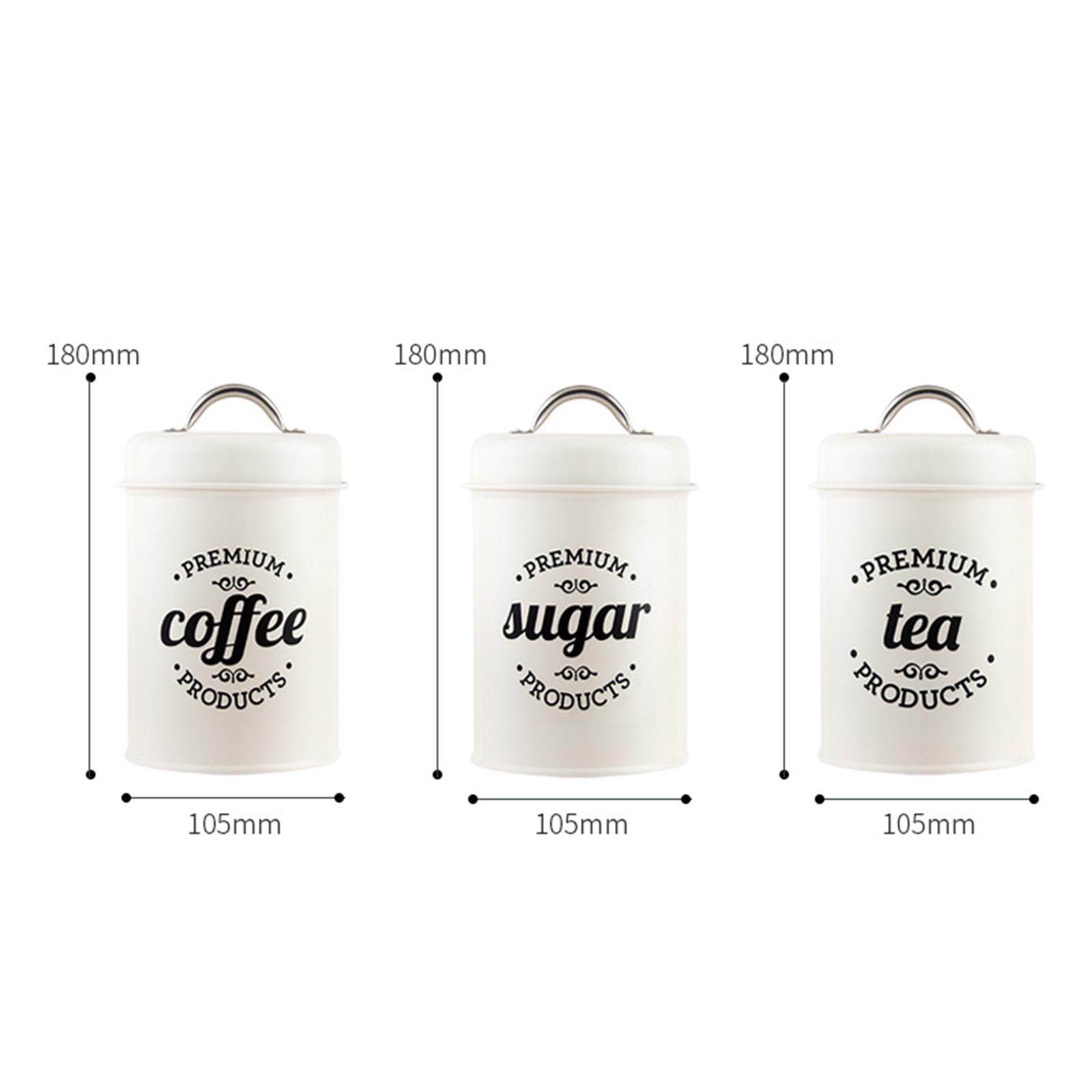 Metall-Küchenbehälter-Set Kaff – Coffee Tea Sugar Canisters Bewertung und Preis