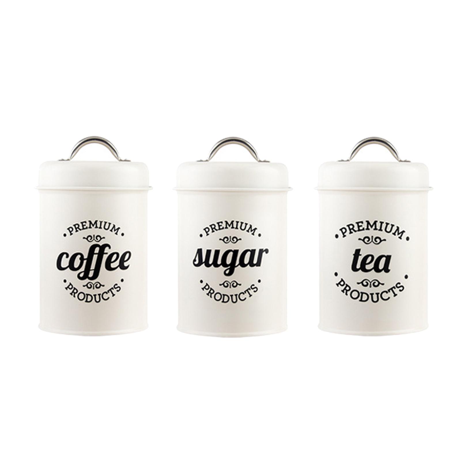 Metall-Küchenbehälter-Set Kaff – Coffee Tea Sugar Canisters Bewertung und Preis