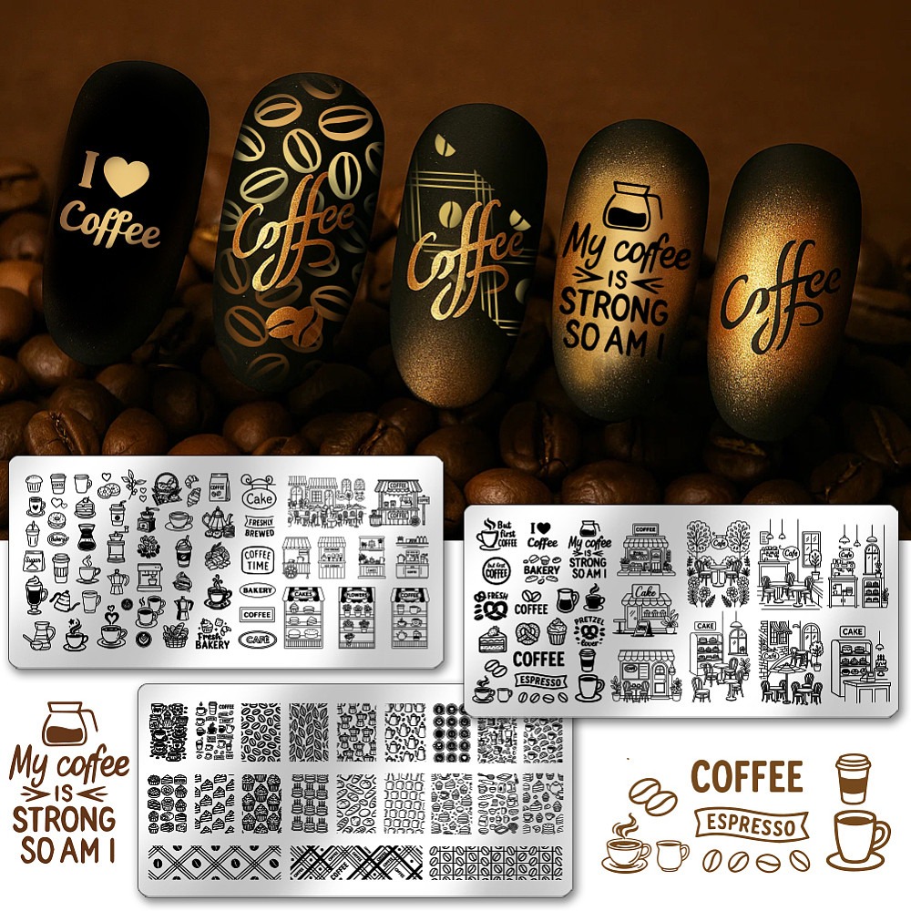 3 Stück Kaffee-Thema Nagelstem – Coffee Stencil Art Bewertung und Preis