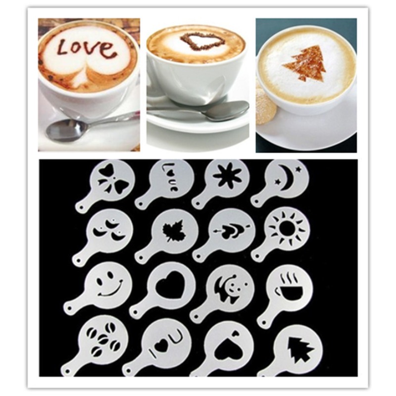 16 Stück Coffee Art Schablonen – Coffee Stencil Art Bewertung und Preis